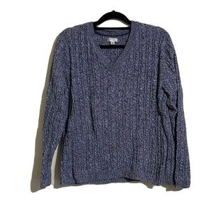 Croft&Barrow Cable Knit Women's Sweater Size XL in Deep Blue